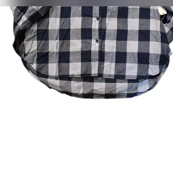 Time & Tru, Size L, Dark Blue and White Button-Down Longsleeve Shirt - Picture 4 of 13